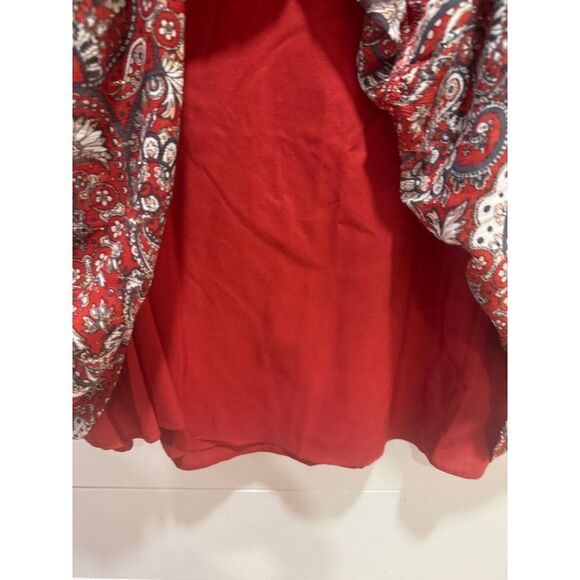 Loft Shimmer Paisley Flounce Dress NWOT XL - Picture 6 of 9